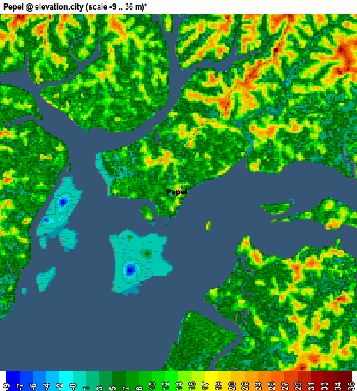 Zoom OUT 2x Pepel, Sierra Leone elevation map