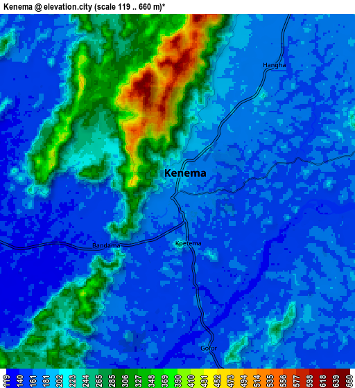 Zoom OUT 2x Kenema, Sierra Leone elevation map