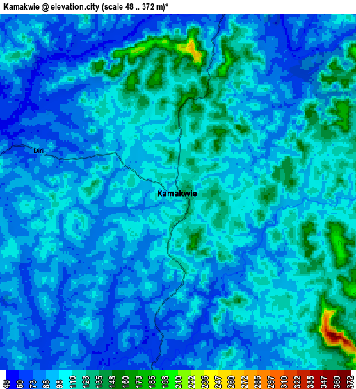 Zoom OUT 2x Kamakwie, Sierra Leone elevation map