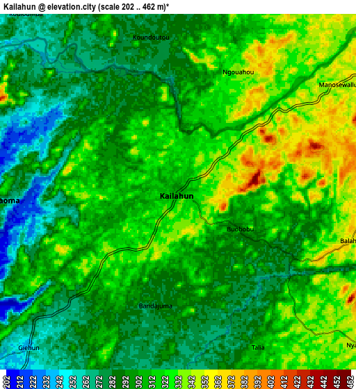 Zoom OUT 2x Kailahun, Sierra Leone elevation map