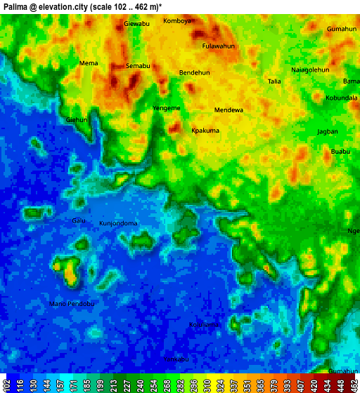 Zoom OUT 2x Palima, Sierra Leone elevation map
