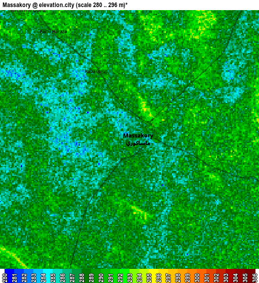 Zoom OUT 2x Massakory, Chad elevation map