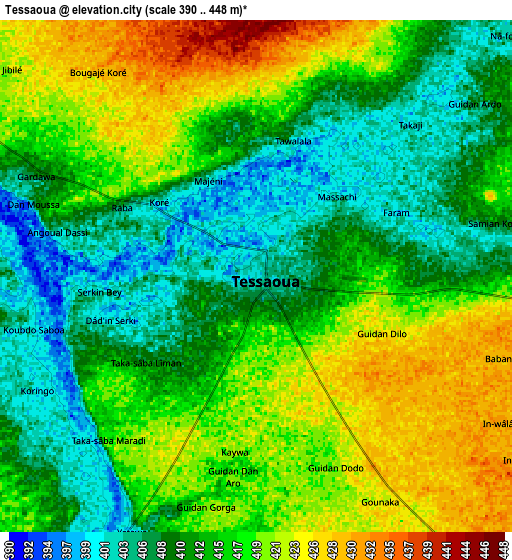Zoom OUT 2x Tessaoua, Niger elevation map