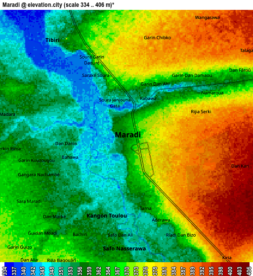 Zoom OUT 2x Maradi, Niger elevation map