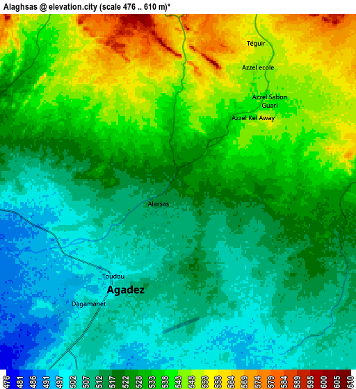 Zoom OUT 2x Alaghsas, Niger elevation map