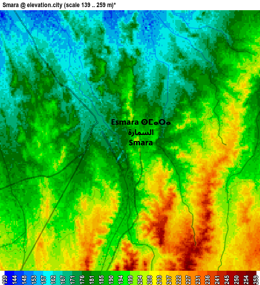 Zoom OUT 2x Smara, Morocco elevation map