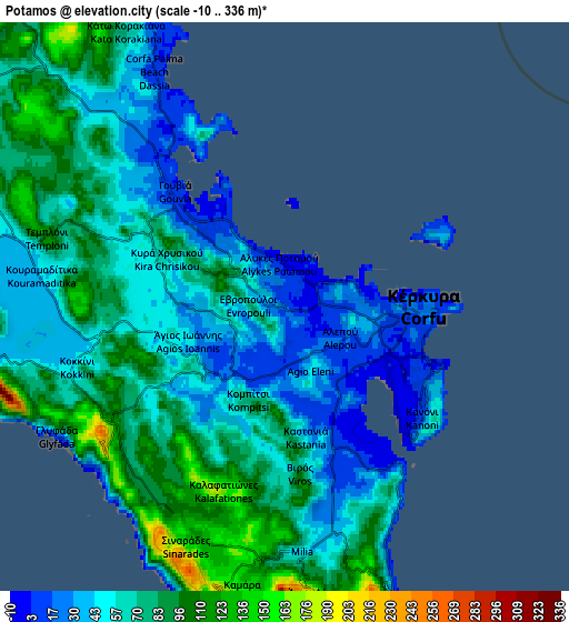 Zoom OUT 2x Potamós, Greece elevation map