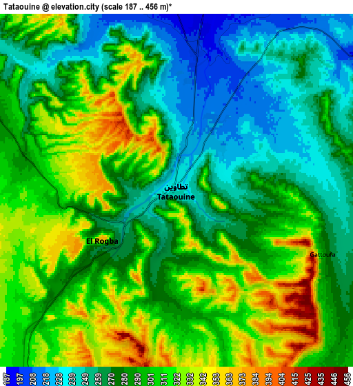 Zoom OUT 2x Tataouine, Tunisia elevation map