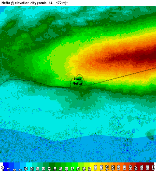 Zoom OUT 2x Nefta, Tunisia elevation map