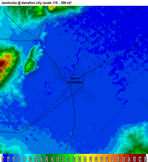 Zoom OUT 2x Jendouba, Tunisia elevation map