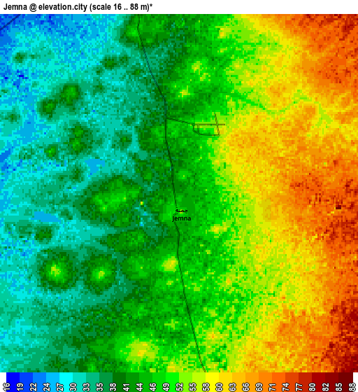 Zoom OUT 2x Jemna, Tunisia elevation map