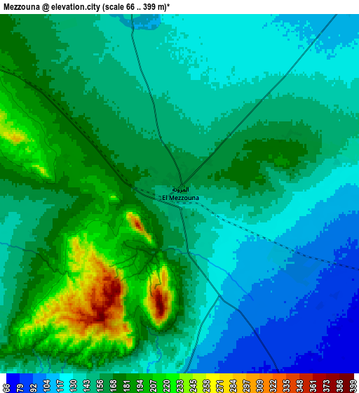 Zoom OUT 2x Mezzouna, Tunisia elevation map