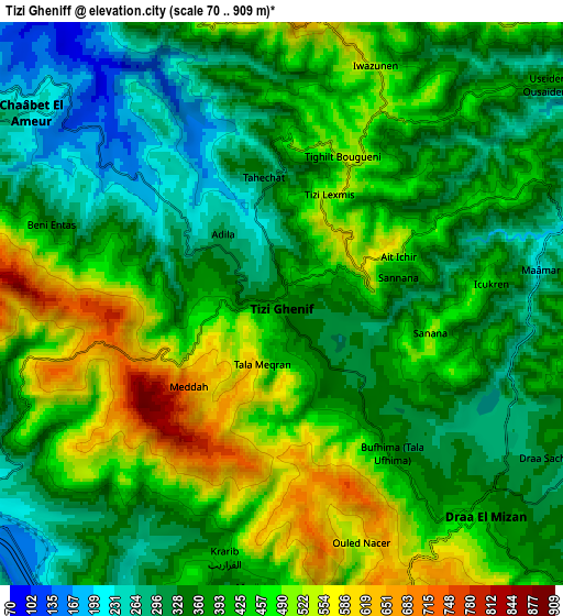 Zoom OUT 2x Tizi Gheniff, Algeria elevation map