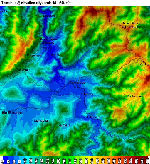 Zoom OUT 2x Tamalous, Algeria elevation map