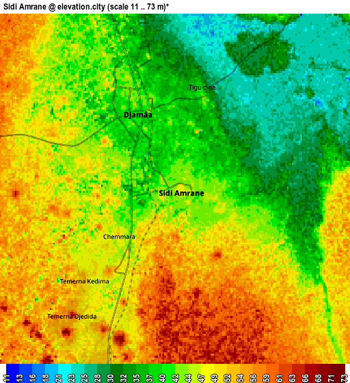 Zoom OUT 2x Sidi Amrane, Algeria elevation map