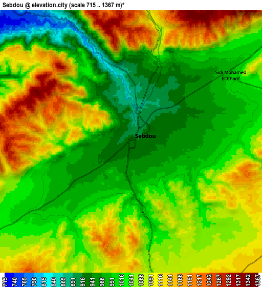 Zoom OUT 2x Sebdou, Algeria elevation map