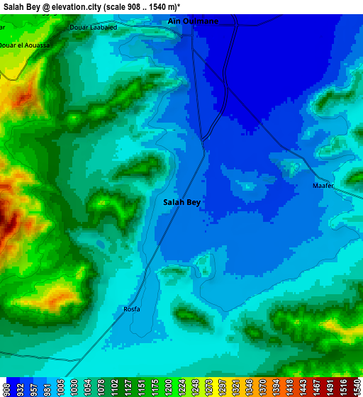 Zoom OUT 2x Salah Bey, Algeria elevation map
