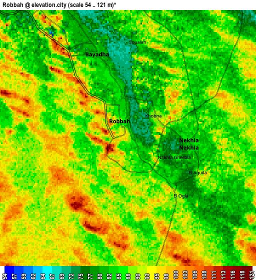 Zoom OUT 2x Robbah, Algeria elevation map