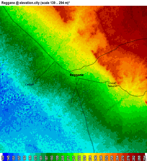 Zoom OUT 2x Reggane, Algeria elevation map