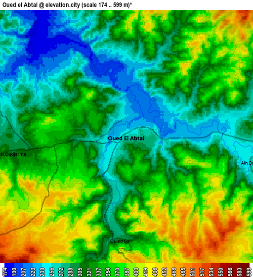 Zoom OUT 2x Oued el Abtal, Algeria elevation map