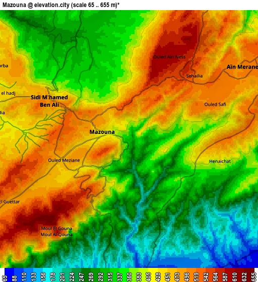 Zoom OUT 2x Mazouna, Algeria elevation map