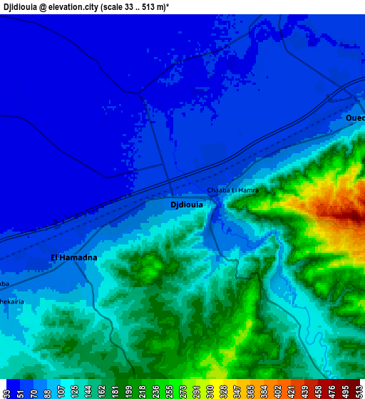 Zoom OUT 2x Djidiouia, Algeria elevation map