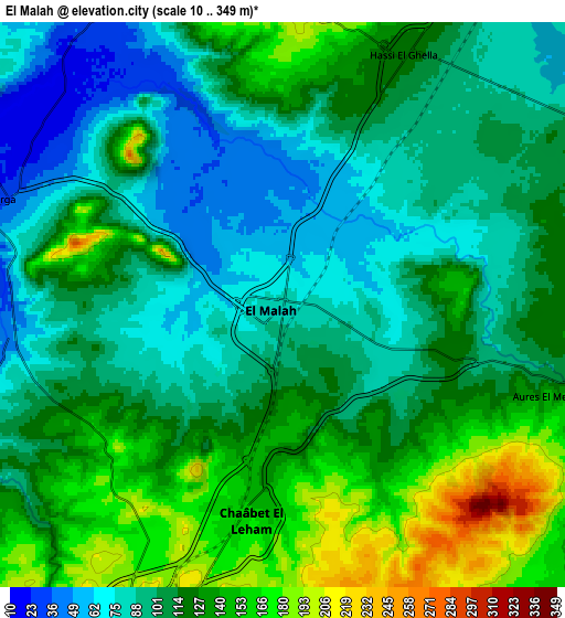 Zoom OUT 2x El Malah, Algeria elevation map