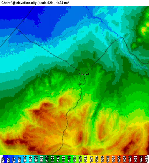 Zoom OUT 2x Charef, Algeria elevation map