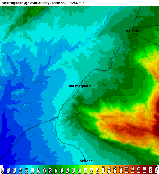 Zoom OUT 2x Boumagueur, Algeria elevation map