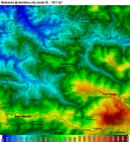 Zoom OUT 2x Barbacha, Algeria elevation map