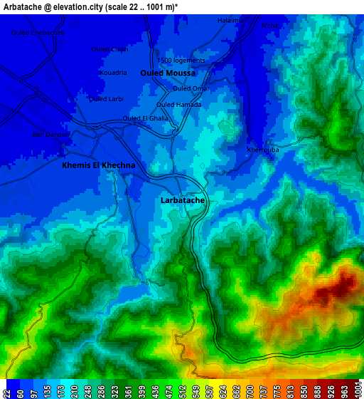 Zoom OUT 2x Arbatache, Algeria elevation map