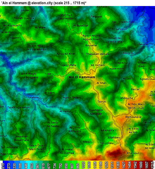 Zoom OUT 2x ’Aïn el Hammam, Algeria elevation map