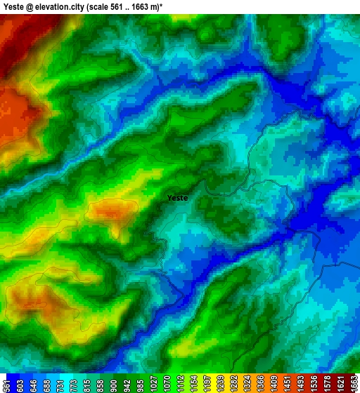 Zoom OUT 2x Yeste, Spain elevation map