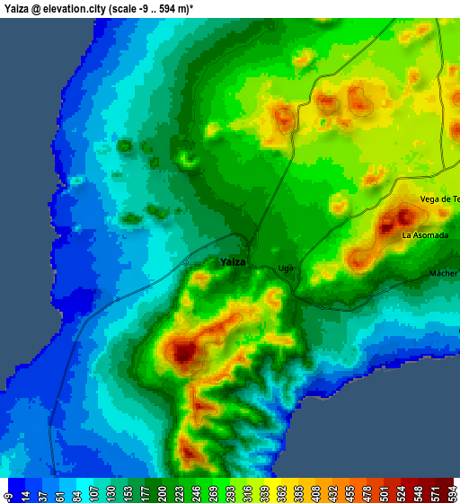 Zoom OUT 2x Yaiza, Spain elevation map