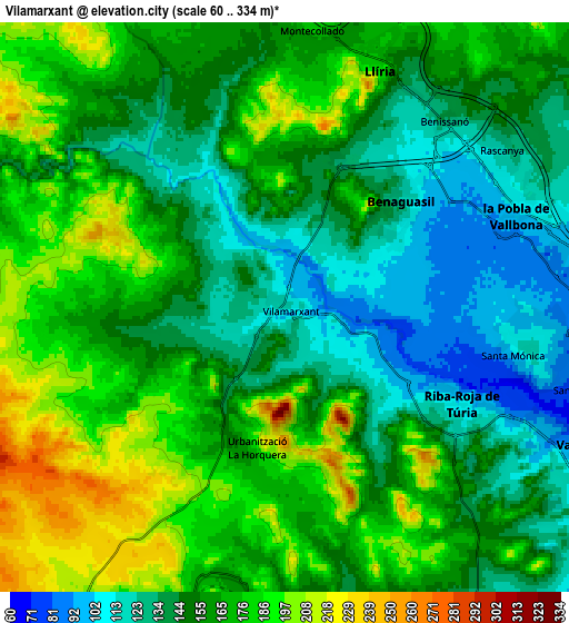 Zoom OUT 2x Vilamarxant, Spain elevation map