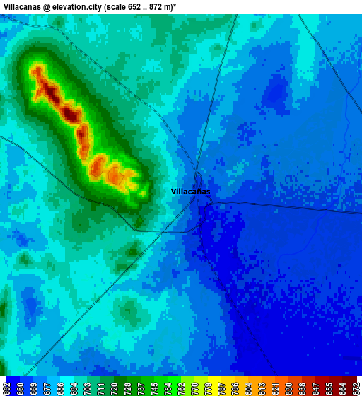 Zoom OUT 2x Villacañas, Spain elevation map