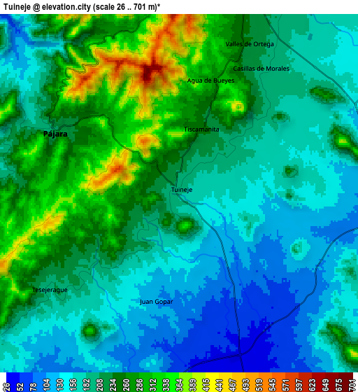 Zoom OUT 2x Tuineje, Spain elevation map