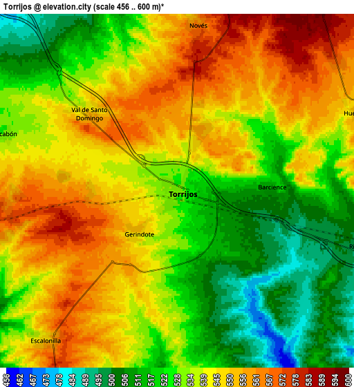 Zoom OUT 2x Torrijos, Spain elevation map