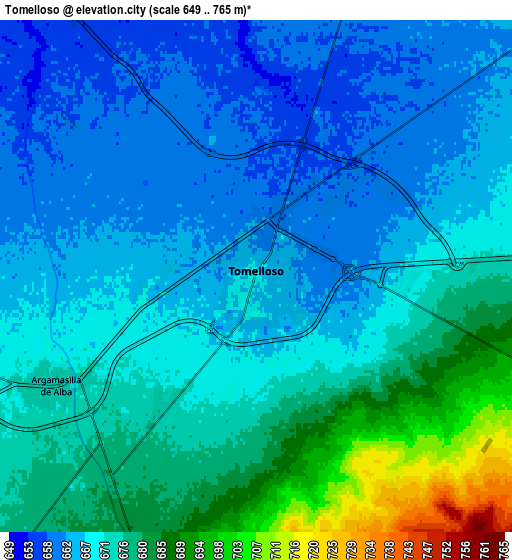 Zoom OUT 2x Tomelloso, Spain elevation map