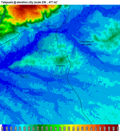 Zoom OUT 2x Talayuela, Spain elevation map