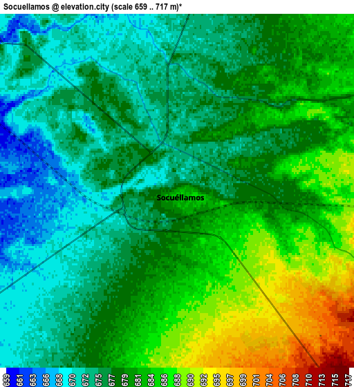 Zoom OUT 2x Socuéllamos, Spain elevation map