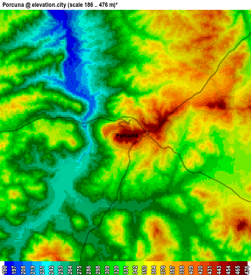 Zoom OUT 2x Porcuna, Spain elevation map