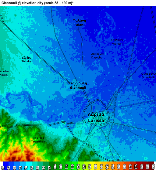Zoom OUT 2x Giánnouli, Greece elevation map