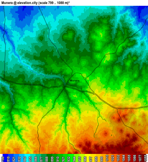 Zoom OUT 2x Munera, Spain elevation map