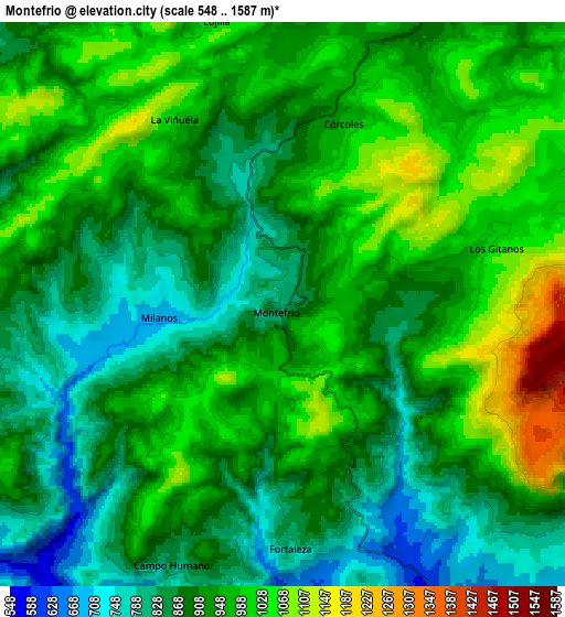 Zoom OUT 2x Montefrío, Spain elevation map