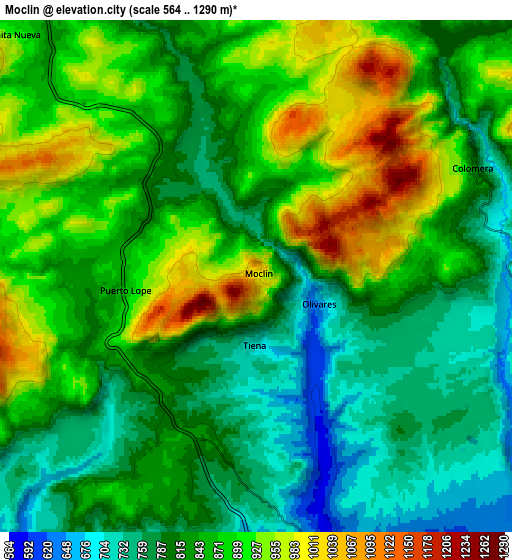 Zoom OUT 2x Moclín, Spain elevation map