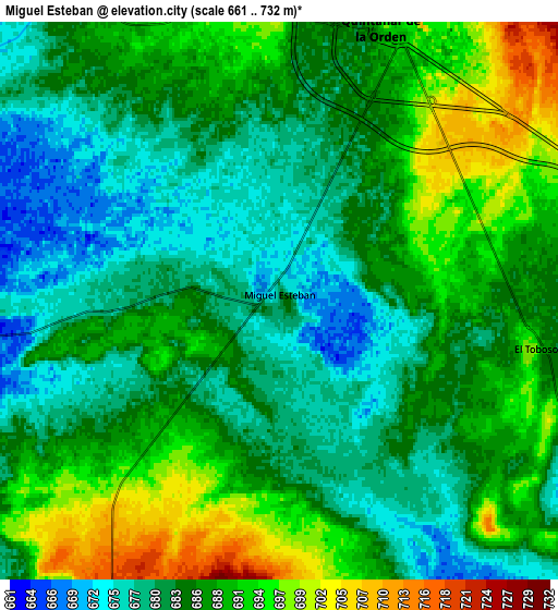 Zoom OUT 2x Miguel Esteban, Spain elevation map