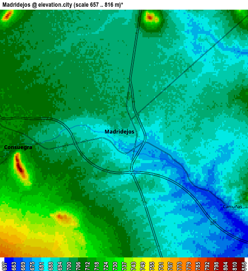 Zoom OUT 2x Madridejos, Spain elevation map