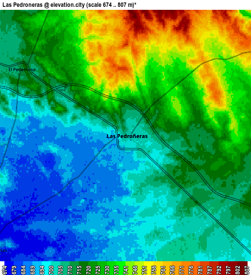 Zoom OUT 2x Las Pedroñeras, Spain elevation map