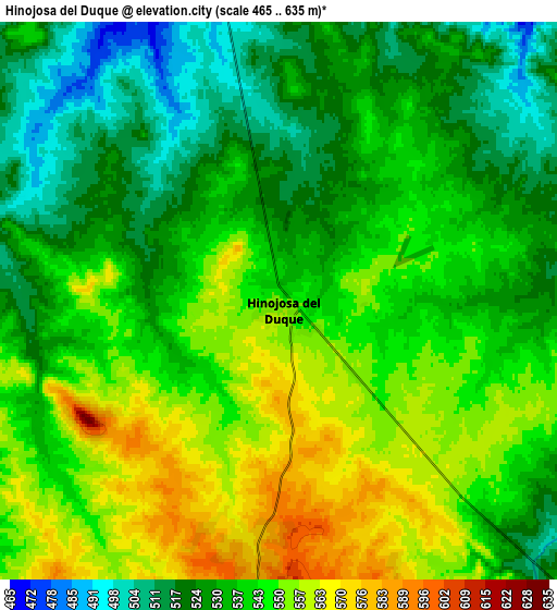 Zoom OUT 2x Hinojosa del Duque, Spain elevation map